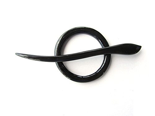 Marycrafts Circle Buffalo Horn Shawl Pin, Hair Pin, Hairpin Accessories Handmade