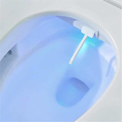Inodoro Bidé Inteligente Alargado Pemberly Row, Sin Tanque, Blanco, Asiento Calefactable con Luz LED Nocturna, Descarga Automática, Control Remoto, Boquilla Autolimpiante, Diseño Moderno para Baños de Lujo miniatura 4