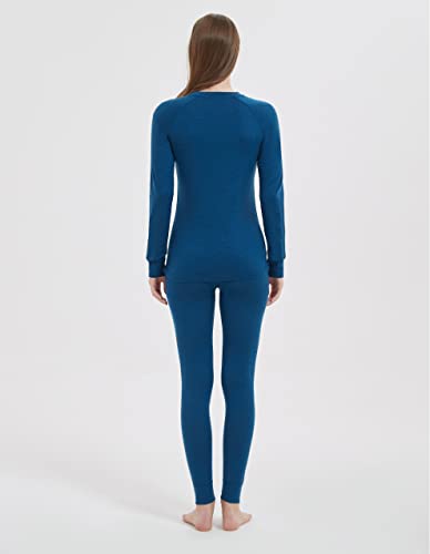 Image of Iguana Womens 100% Merino Wool Base Layer Sets for Ski Lightweight Thermal Underwear