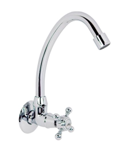 JAL Girija Bib Tap Swivel Without Flange 15mm Faucet | Stainless Steel | for Bathroom & Kitchen | Anti Rust | Chrome 2037