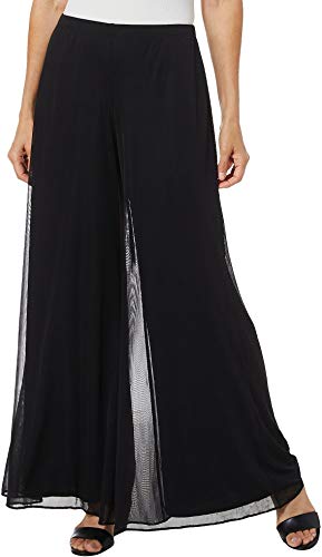 MSK Women's Day to Evening Wide Leg Solid Mesh Pant