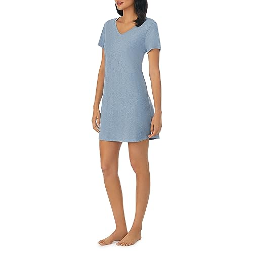 Nautica Womens Sleep Shirt Dress - Cotton Knit Jersey V-Neck Pajama Top - Lightweight & Breathable Sleepwear Loungewear2