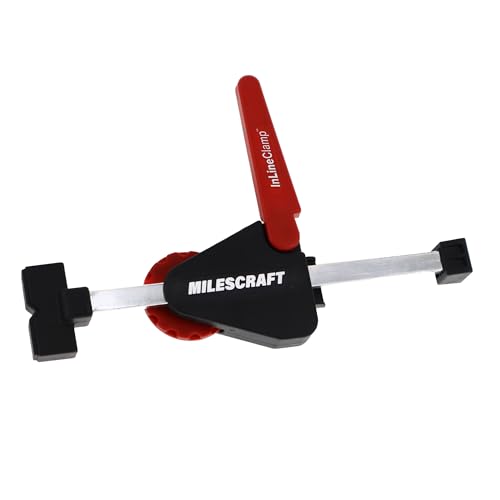 Image of Milescraft 4030 InLine Clamps T Track Clamp (2 pack) - Adjustable T-Track Clamps for Woodworking. Apply Horizontal Pressure for all your Clamping Projects. Includes (2) CamStop Clamps.