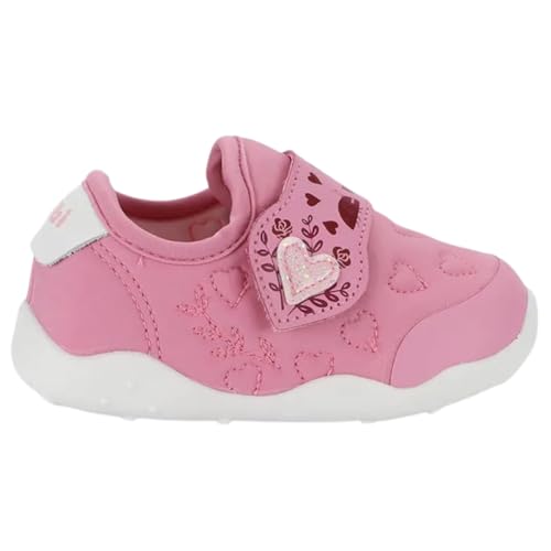 Tênis Bibi Fisioflex Bebê Infantil, Cano Baixo, Fecho em Velcro, Leve e Macio, Menina Menino (ROSA, BR, Criança de 1 a 3 anos, Numérico, 21)
