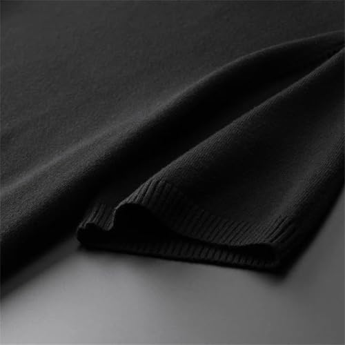 Men Mock Neck Wool Sweater Solid Short Sleeve Casual Soft Warm Knit Pullover Jumper4