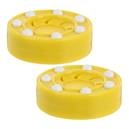 SOPOTUTU 2 Stück Teiliges Rollhockey Puck aus Kunststoff Hohe Dichte für Schnelles Gleiten...