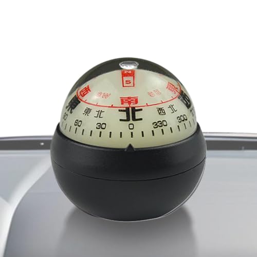 Bola de brújula para salpicadero luminosa y ajustable para SUV caravana y camiones