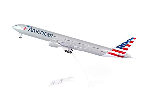 Daron Skymarks Skr715 American 777-300 New Livery Airplane Model Building Kit With Gear, 1/200-Scale , White #TOP4