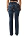 True Religion Women's Becca Mid Rise Bootcut Crystal Flap - Single Needle Stitching Body Rinse Jeans Pant - in Size 34