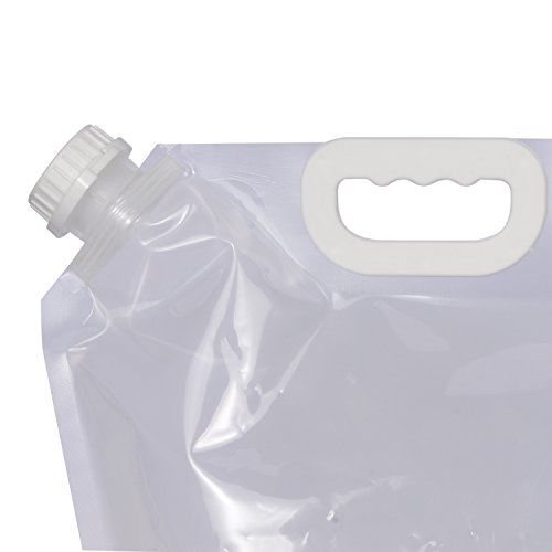 Collapsible Water Tank Container 4 Pack 5L Bpa Free Plastic Water Carrier Portable Water Tank Lightweight Space-Saving Outdoor Folding Water Bag For Sport Hiking Camping Riding Mountaineer-Clear #TOP7