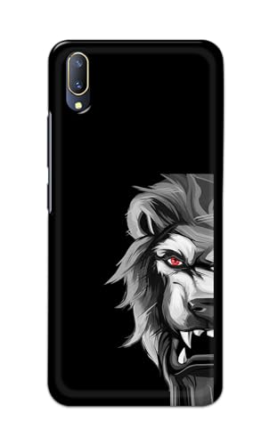 Image of PRINTFIDAA Printed Hard Back Cover Case for Vivo V11 Pro Back Cover (Angry Lion) -112
