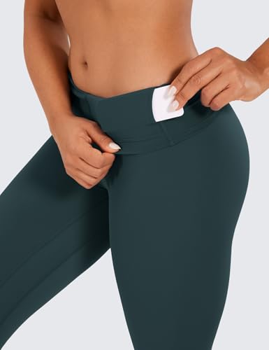 Image of CRZ YOGA Naked Feeling Leggings 25'' | Sleek, Decent Compression, Yoga, Hidden Waistband Pocket, for Women