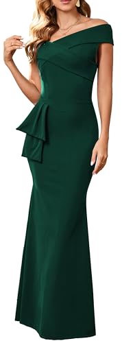 Image of Elegant Formal Long Dress for Women Sexy Green Evening Maxi Dresses Fashion Cocktail Party Dress for Wedding Guest