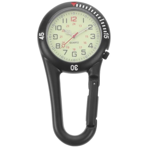 ULTECHNOVO Montre Fob Clip sur Ceinture Lumineuse avec Cadran Fluorescent pour Infirmières Médecins Escalade À Dos Boucle Sécurisée