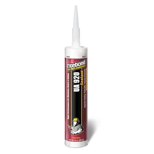 Image of Titebond UA 920 Sealant, Clear - Urethane Acrylic Elastomeric Caulk, Crackproof & Flexible, UV Resistant, Paintable in 1 Hour, Interior & Exterior Use - 10.1 Oz, 87151
