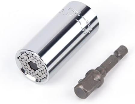 Universal Torque Wrench Head Set – Portable Multi-Head Socket Wrench Attachment Kit, Chrome-Vanadium Steel, Self-Adjusting 1/4–3/4in & 7–19mm for Home, Automotive & DIY Repairs