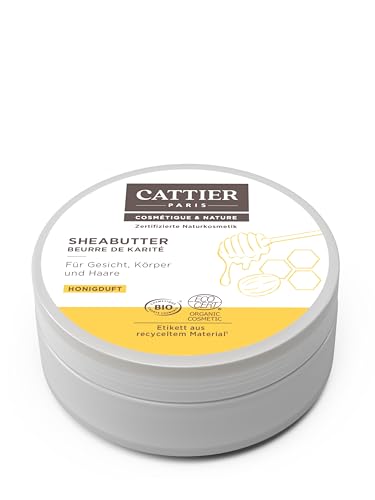 Cattier Sheabutter mit Honigduft, für Haut und Haar, Naturkosmetik, 100 g