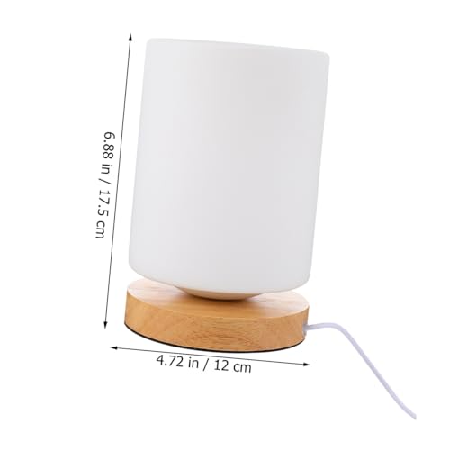 Lámpara de noche LED de madera con carga USB y luz cálida miniatura 2