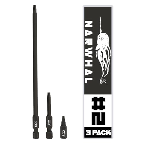 Robertson Square Bit #2 Set (3 Pack in Extra Long 6", Standa