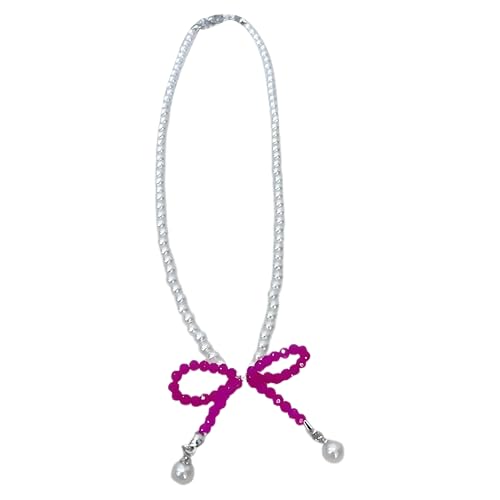 Collier de perles femmes cristal chaîne de clavicule pendentif nœud papillon T132