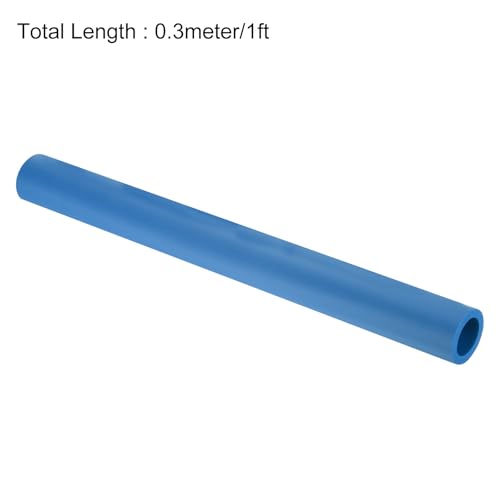 Image of uxcell Foam Tubing for Handle Grip Support,22mm(7 /8 inch) ID 32mm(1 1 /4 inch) OD 0.3 Meter /1ft Length Blue