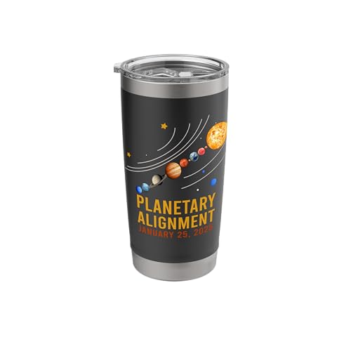 System Solar Planets Planetary Alignment January 25th 2025 Stainless Steel Insulated Tumbler