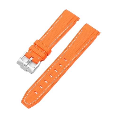 [X] VRXgbv For Swatch X Ή For Omega Ή For Moonswatch Ή XeXX`[obN 20mm 22mm Y fB[X \tg h pvoh(Orange white)