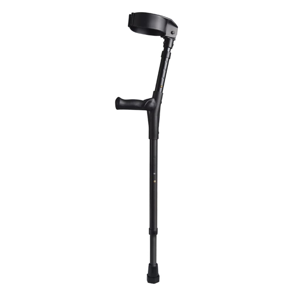 ZJIEX Muletas Niños Acolchadas, Muleta De Brazo Ajustable, Muleta De Aluminio Liviano, 440 Libras De Caña para Caminar Al Caminar con Un Cómodo Puño Ergonómico (Color : Black, Size : 1)