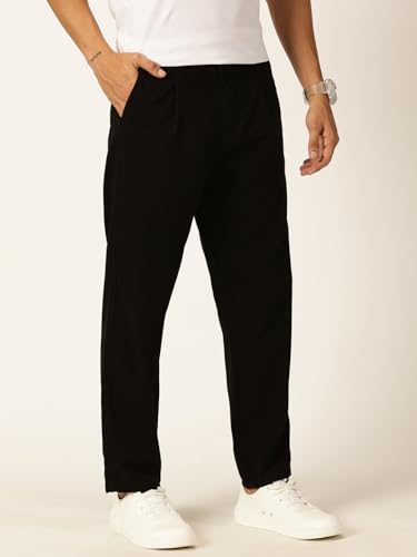 Image of Thomas Scott Men's | Solid | Light Weight | Breathable Fabric | 4 Pocket | Mid Rise | Relaxed Fit | 100% Cotton | Button Waist | Chino Trouser | Pants