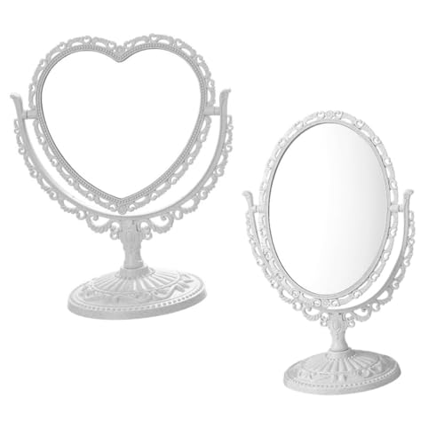 Espejo de maquillaje doble rotatorio de mesa Healeved