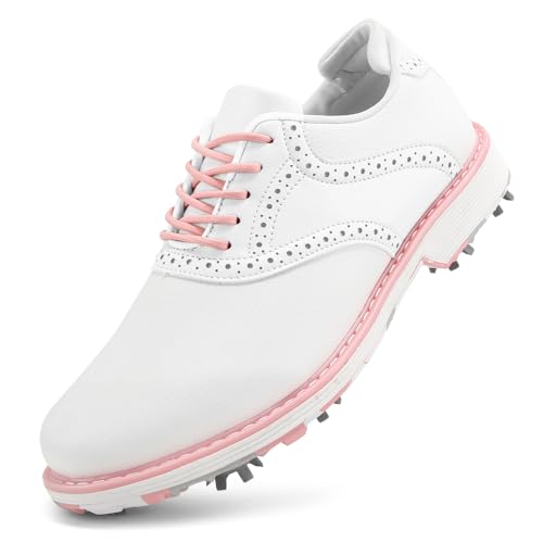 Women Professional Golf Sneakers Spikes Waterproof Golf Sports Shoes Ladies Golf Training Sneakers with Spikes2