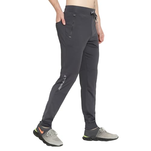 Image of John Ally Jogger Trackpant for Men with Two Zipper Pockets and Premium Fabric. Sweat Wicking, Stretchable for Gym, Yoga, Training, Sports, Running and Casual wear.