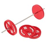Kisangel Mini Barra De Fitness Roja De Gimnasio Miniatura para Casa De Muñecas Decoración De Entrenamiento para Escritorio De Oficina o Estantería Equipo De Fitness para Juguete