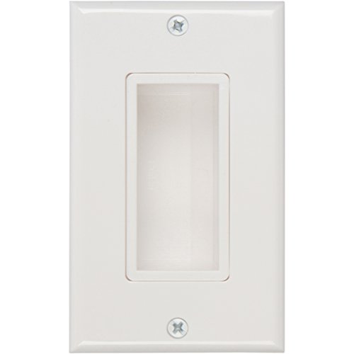 Buyer's Point Recessed Low Voltage Cable Wall Plate, Easy To Mount Outlet To Hide & Pass Tech Wires Through For Hdmi, Tv, Video, Audio, Network, Speaker Wires, & Cord Concealer Cover Hider (2 Pack) #TOP1