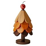 Weihnachtsbaum Untersetzer,Faltbare Holzuntersetzer,3/4/5 Holzuntersetzer + 1 Ständer +1 Stern/Kirsche Deko,Küche, Abendessen, Getränke, Tassen, Theken, Pfannen, Obsts, Herbst (A4PCS)
