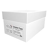 BIZTEK Continuous Carbonless Computer Paper 12 x 8 1/2, Blank Left and Right Perforated, 15 lb, 4-Part, W/W/W/W, All Sheets are White - - 900 sets