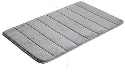 HIGHROCK Bath Mat Memory Foam Pattern 16 X24 Gray(Size : W16 X L24)
