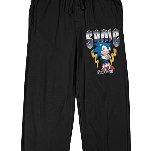 Sonic the Hedgehog Classic Since 1991 Men's Black Graphic Sleep Pajama Pants2