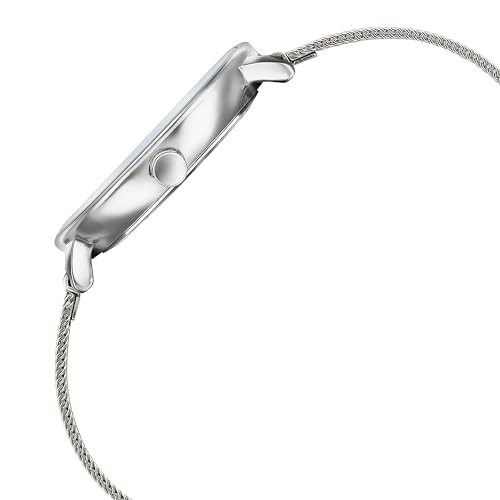 Image of Sonata Sleek Grey Dial Stainless Steel Strap Analog Watch for Women-8191SM01