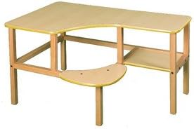 Grade School Manufactured Wood 23" Computer Desk Trim Color: Yellow, Finish: Maple