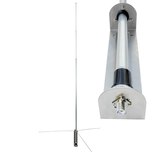 27Mhz ​​CB Radio Antenna (18.5ft) - 150W Heavy Duty Base Station Antenna for 10 & 11 Meters (26-28 MHz) - 3.5 dBi Gain to Enhance Signal Reception and Transmission Range​