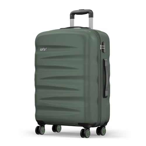 Safari Jupiter 8 Wheels 77cm Large Checkin Trolley Bag Hard case Polycarbonate 360 Degree Wheeling System Luggage, Travel Bag, Suitcase for Travel, Trolley Bags for Travel, Thyme Green