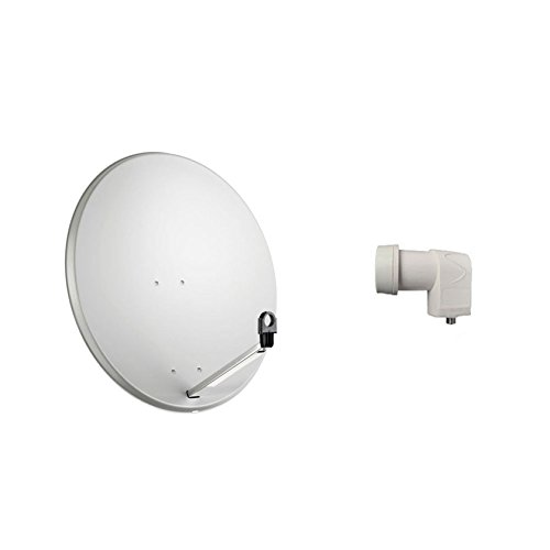  KIT PARABOLA OFFSET ANTENNA SATELLITARE DA 60 CM CONVERTITORE LNB 1 USCITA DVB-S SAT