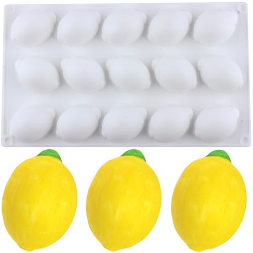 YIMINGMOLD 15 Cavity Lemons Silicone Candy Molds