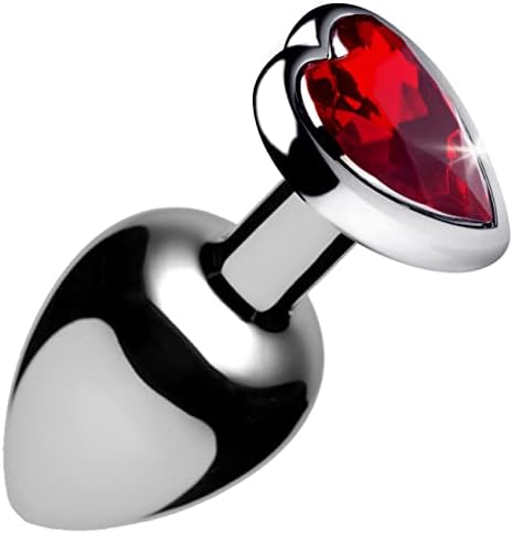 Lynx Aluminum Alloy Heart Anal Plug Smaller - Red