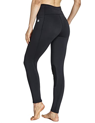 Fitst4 Sports Kid'S Fleece Lined Riding Breeches Girls Winter Equestrian Pants Knee Patch Schooling Tights Cell Pocket Black S thumb #1