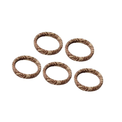 5 Piece Stretchable Scrunchies Animal Pattern Hair Accessories Lightweight Cloth Ponytail Holders for Daily Use Hair Bands