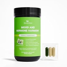 Hormone Balance for Women PMS Support Supplement for Mood, Menstrual Cramp, Bloating, Hormone-Free Perimenopause & Menopause Support, Chasteberry, Black Cohosh, St. Johns Wort, 30 Daily Packets