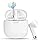 Jxrev Wireless Earbuds, Bluetooth 5.4 Headphones in Ear with Noise Cancelling Mic, Earbuds Stereo Bass, IP7 Waterproof Sports Earphones, 32H Playtime USB C Charging Buds White for Android iOS