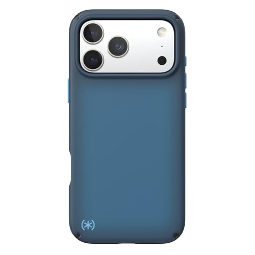 Image of Speck Presidio LUX for iPhone 17 Pro Max Case, MagSafe-Compatible, Slim Protective Case, DEEP SEA Fade /Black /Spell Blue